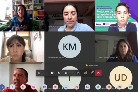 Captura de pantalla de la sesión virtual