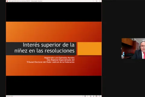 Captura de pantalla de la sesión virtual