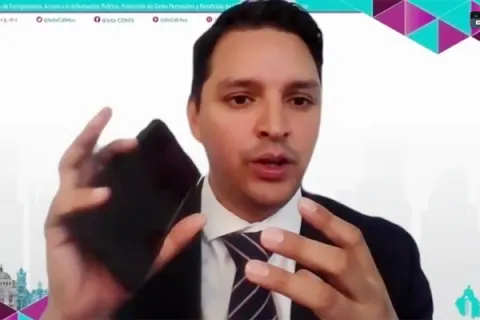 Captura de pantalla de la sesión virtual