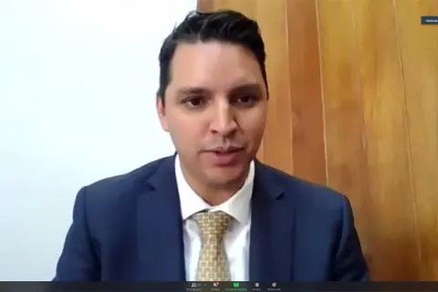 Captura de pantalla de la sesión virtual