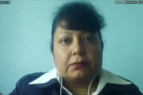 Captura de pantalla de la sesión virtual
