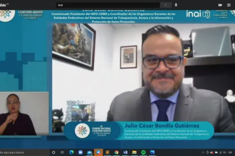 Captura de pantalla de la sesión virtual