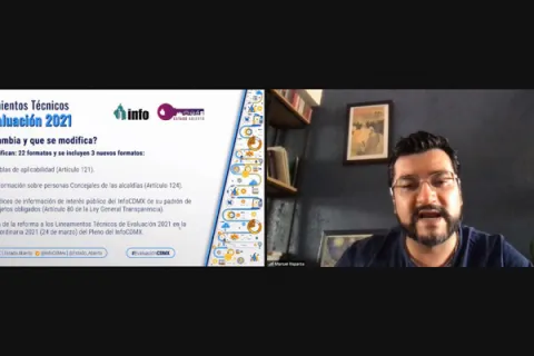 Captura de pantalla de la sesión virtual