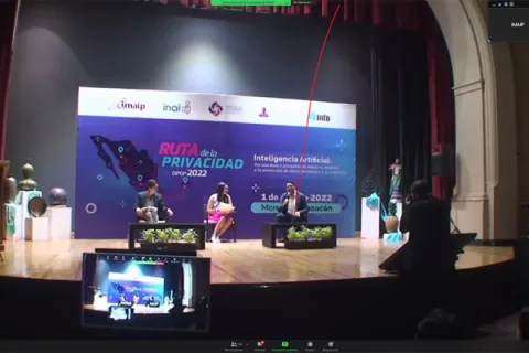 Captura de pantalla de la sesión virtual