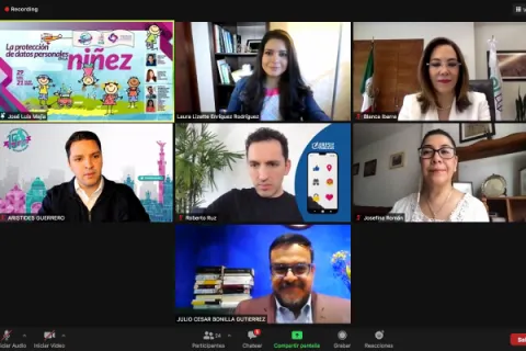 Captura de pantalla de la sesión virtual