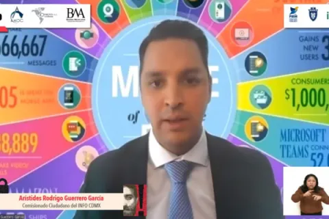 Captura de pantalla de la sesión virtual
