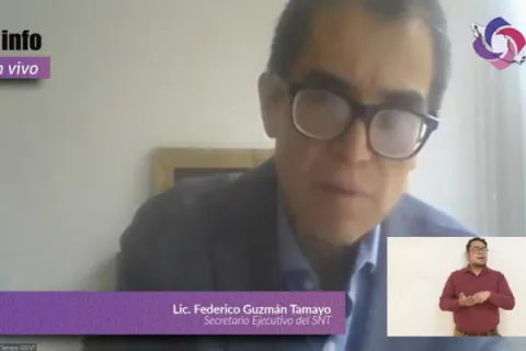 Captura de pantalla de la sesión virtual