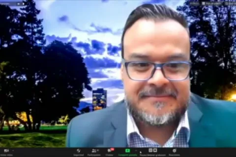 Captura de pantalla de la sesión virtual