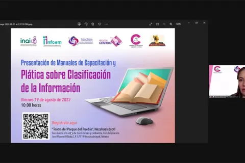 Captura de pantalla de la sesión virtual