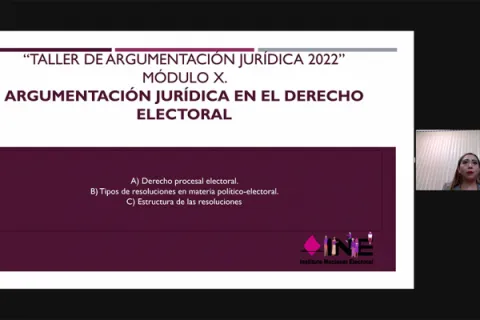 Captura de pantalla de la sesión virtual