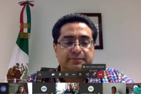 Captura de pantalla de la sesión virtual