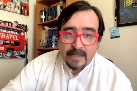 Captura de pantalla de la sesión virtual