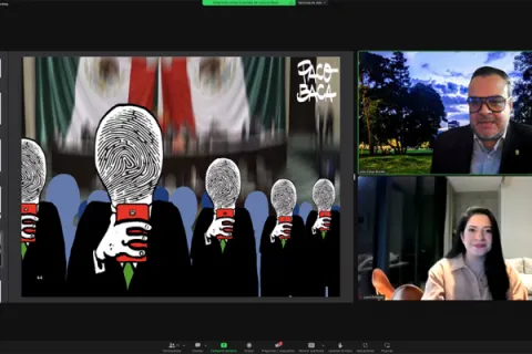 Captura de pantalla de la sesión virtual