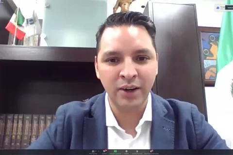 Captura de pantalla de la sesión virtual