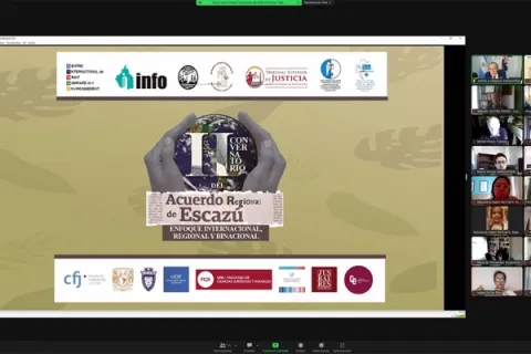 Captura de pantalla de la sesión virtual