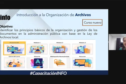 Captura de pantalla de la sesión virtual