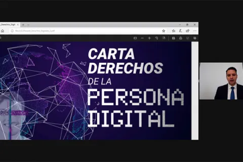 Captura de pantalla de la sesión virtual