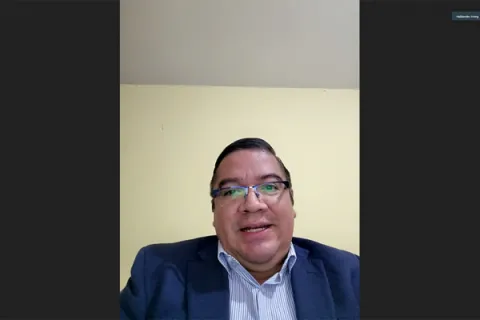 Captura de pantalla de la sesión virtual
