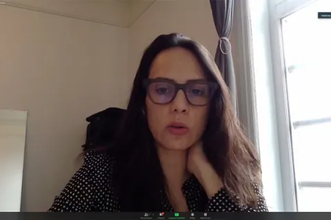 Captura de pantalla de la sesión virtual