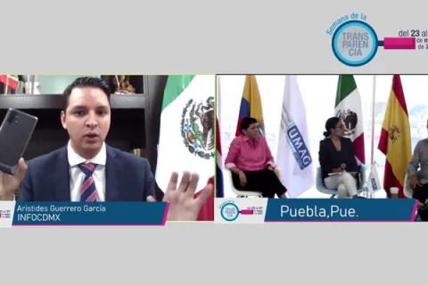 Captura de pantalla de la sesión virtual