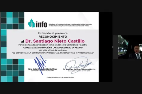 Captura de pantalla de la sesión virtual