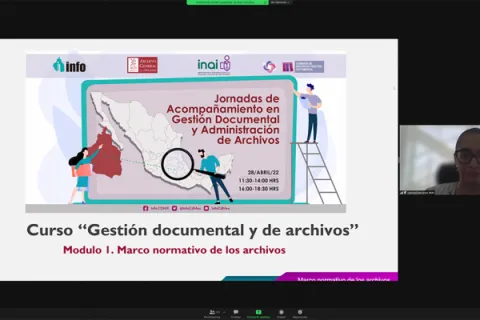 Captura de pantalla de la sesión virtual
