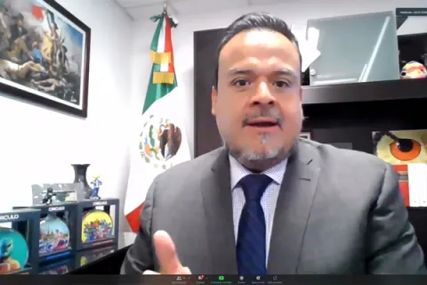 Captura de pantalla de la sesión virtual