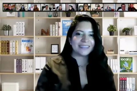 Captura de pantalla de la sesión virtual