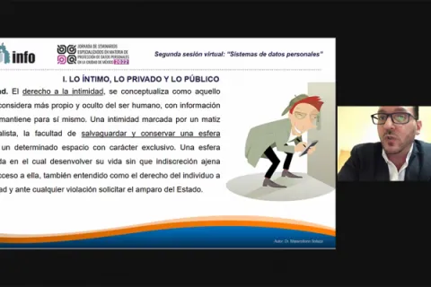 Captura de pantalla de la sesión virtual