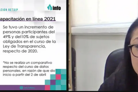 Captura de pantalla de la sesión virtual