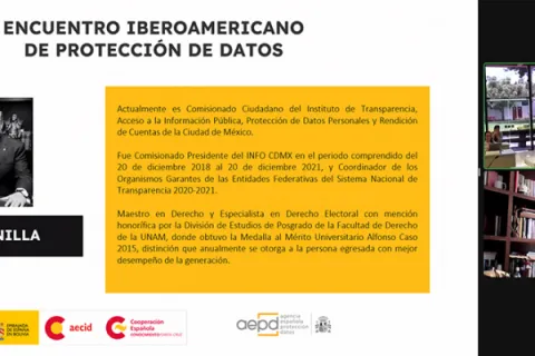 Captura de pantalla de la sesión virtual