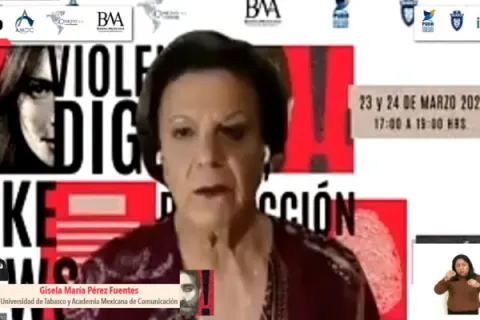 Captura de pantalla de la sesión virtual