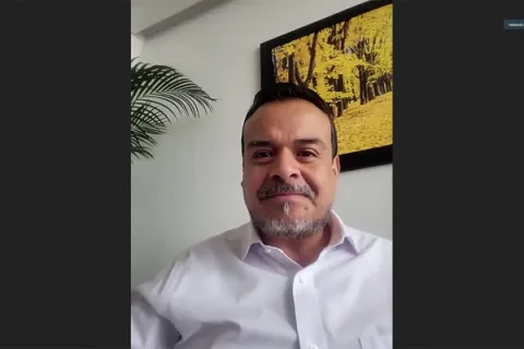 Captura de pantalla de la sesión virtual
