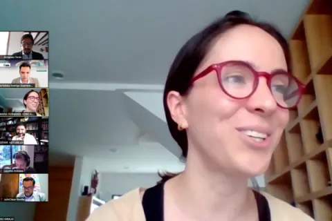 Captura de pantalla de la sesión virtual