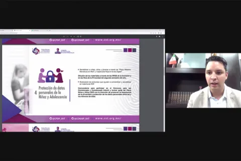Captura de pantalla de la sesión virtual