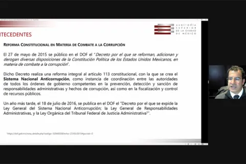 Captura de pantalla de la sesión virtual