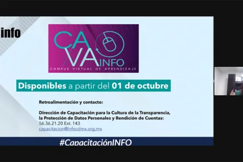 Captura de pantalla de la sesión virtual