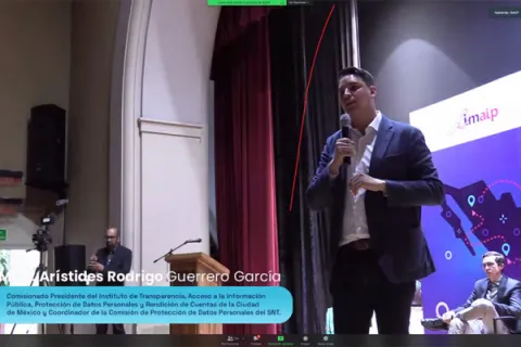 Captura de pantalla de la sesión virtual