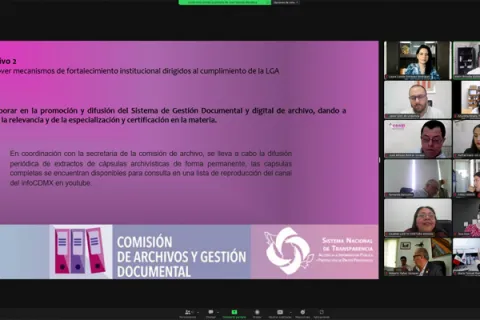 Captura de pantalla de la sesión virtual