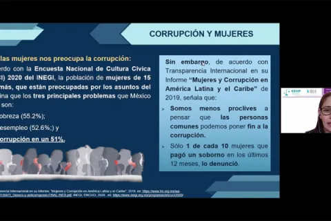 Captura de pantalla de la sesión virtual