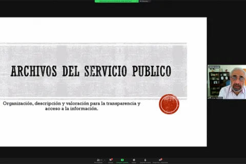 Captura de pantalla de la sesión virtual