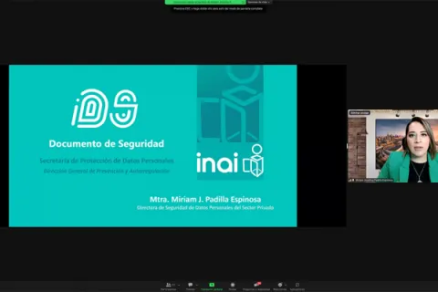 Captura de pantalla de la sesión virtual
