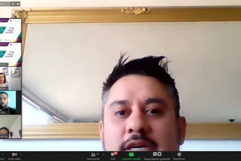 Captura de pantalla de la sesión virtual