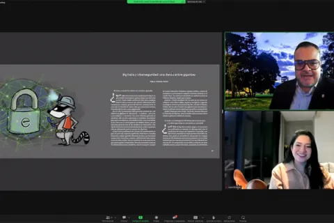 Captura de pantalla de la sesión virtual