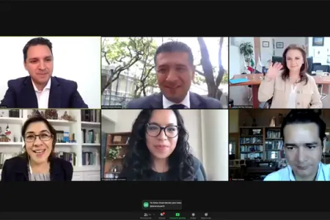 Captura de pantalla de la sesión virtual
