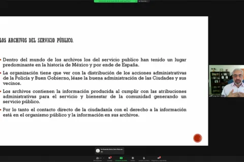 Captura de pantalla de la sesión virtual