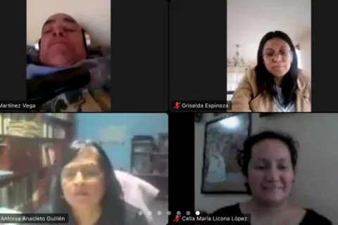 Captura de pantalla de la sesión virtual