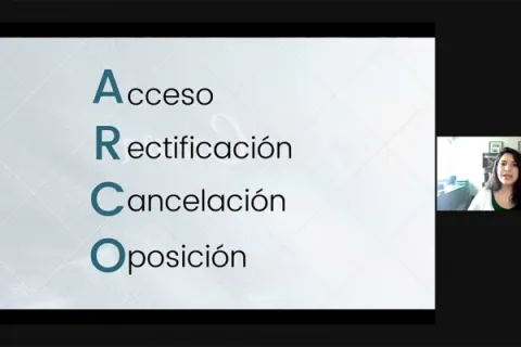 Captura de pantalla de la sesión virtual