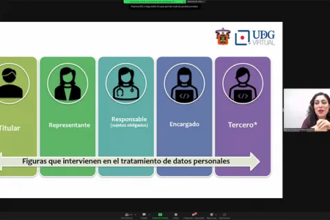 Captura de pantalla de la sesión virtual