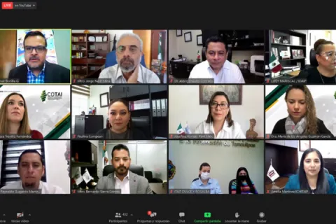 Captura de pantalla de la sesión virtual